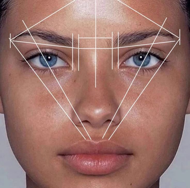 Brow shape with measurements - mapping thread